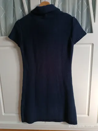 Vestido de punto azul marino