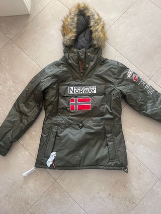 Abrigo Geographical Norway Verde Talla M