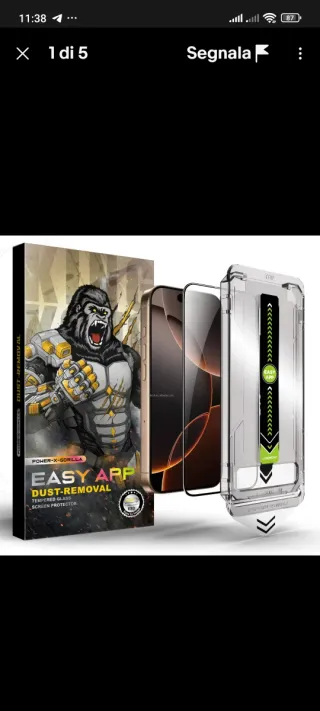 Proteggi schermo vetro iPhone 11 12 13 14 15 pro