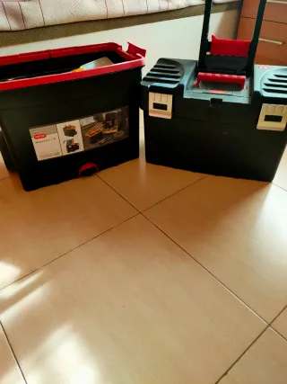 Maletín Carro Almacenaje Negro/Rojo