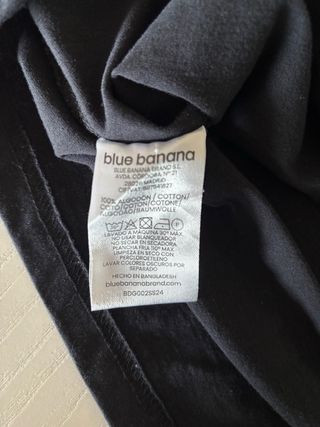Camiseta Blue Banana Negra Talla L