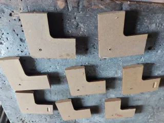 Set 7 angoli legno scuro