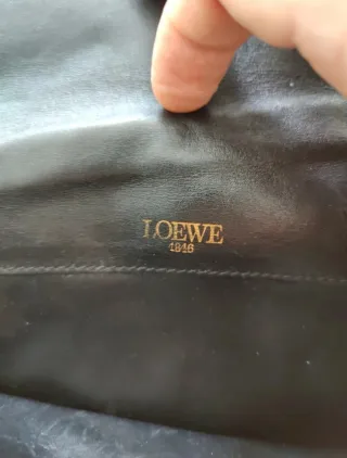 Cartera de mano Loewe en piel Negra