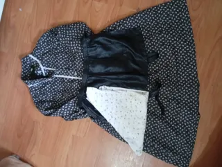 Traje de caserita negro y blanco