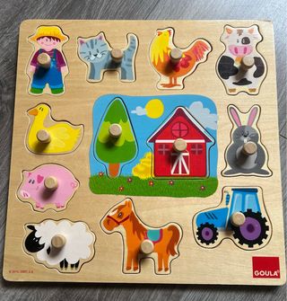 Lote puzzles madera bebé
