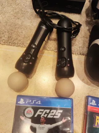 PS4 Negra + Gafas VR, 2 Mandos, Pistola y Juegos