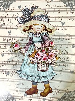 TARJETA POSTAL ILUSTRACIÓN DE SARAH KAY NIÑA