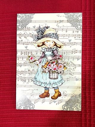 TARJETA POSTAL ILUSTRACIÓN DE SARAH KAY NIÑA