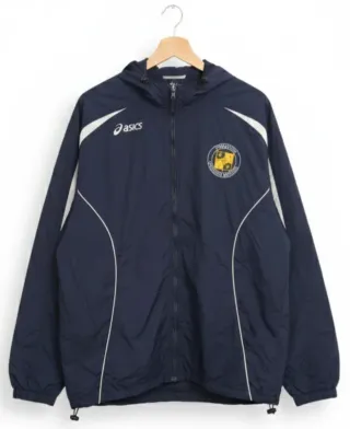 Chaqueta Asics azul con capucha