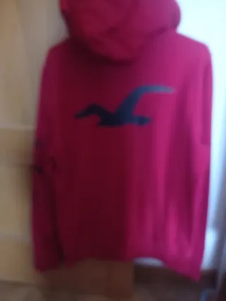 Sudadera Hollister con capucha Roja Talla M