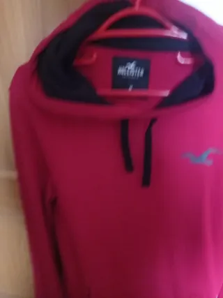 Sudadera Hollister con capucha Roja Talla M