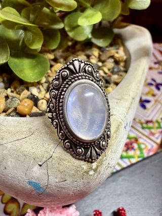 Anillo Plata 925 Piedra Luna