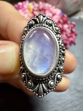 Anillo Plata 925 Piedra Luna