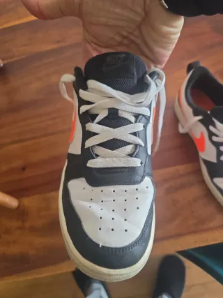 Zapatillas Nike Court Borough Negro Blanco naranja