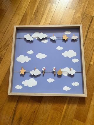 Marco de fotos nubes. Con clips de nubes. Tiger.