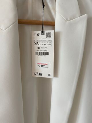 Americana blanca ZARA Talla XS