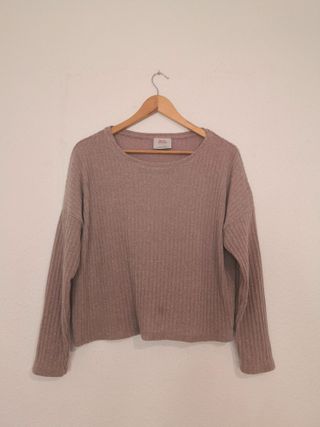 Jersey crop Pull&Bear beige Talla S