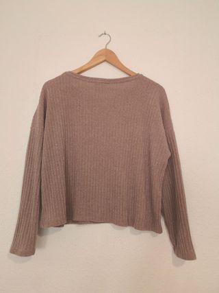 Jersey crop Pull&Bear beige Talla S