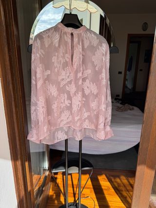 Camicia voile rosa antico