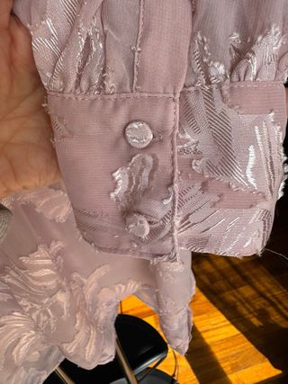 Camicia voile rosa antico