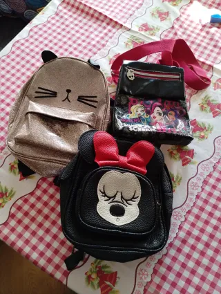 Lote Bolsos Niña Minnie y Gatos