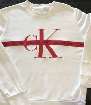 Sudadera Calvin Klein CK Jeans Roja Blanca