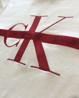 Sudadera Calvin Klein CK Jeans Roja Blanca