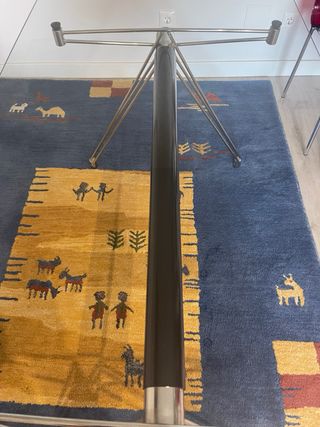 Mesa de salón cristal y metal