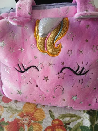Borsetta Unicorno Bambina Rosa Glitter