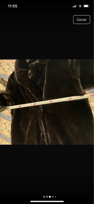 Abrigo de pelo negro talla única