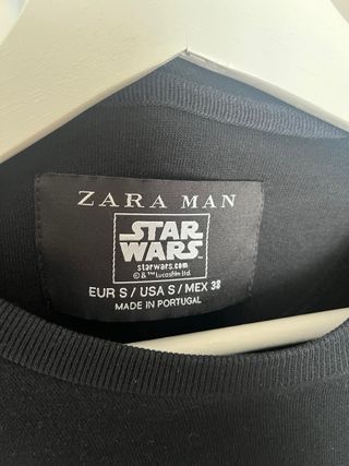 Sudadera Star Wars Zara Hombre Negra