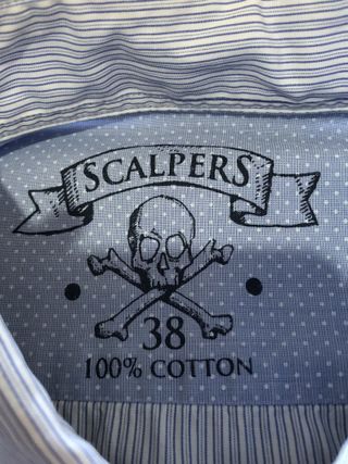 Camisa Scalpers Rayas Azules y Blancas