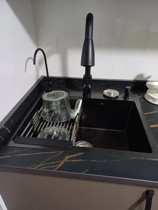 Fregadero de cocina negro/antracita