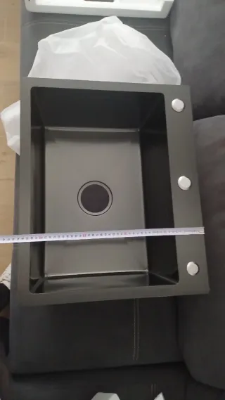 Fregadero de cocina negro/antracita