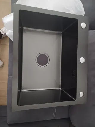 Fregadero de cocina negro/antracita