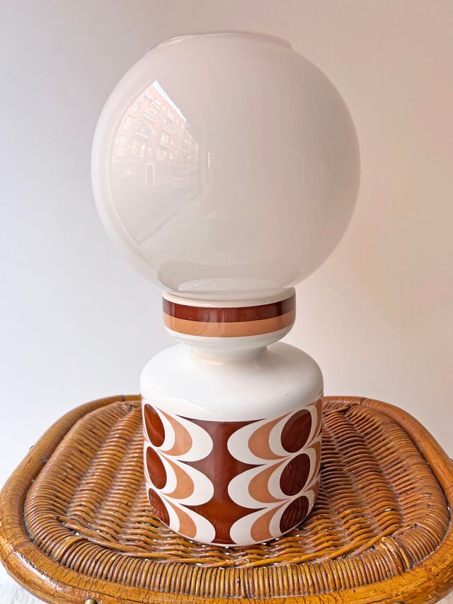 Lámpara cerámica globo 60s