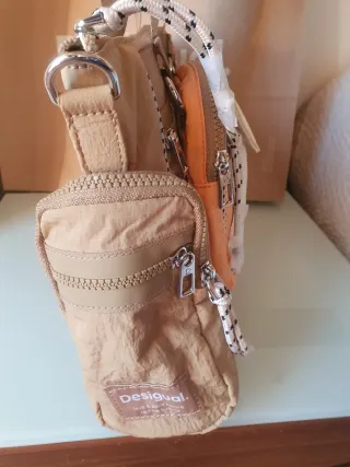 Bolso Desigual Original Beige y Naranja