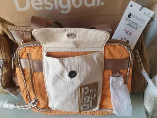 Bolso Desigual Original Beige y Naranja