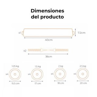Kit Mancuernas Xiaomi 30Kg Ajustables