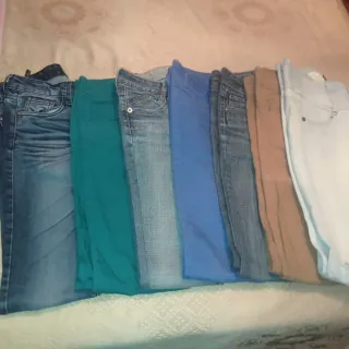 Pantalones vaqueros y de tela