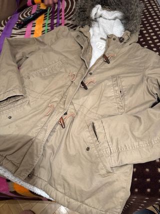 Parka HyM mujer talla XL beige