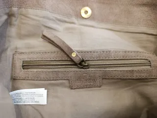 Bolso Dayaday Piel y Lana Azul y Blanco