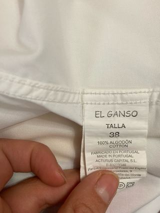 Camisa El Ganso Caballero Blanca