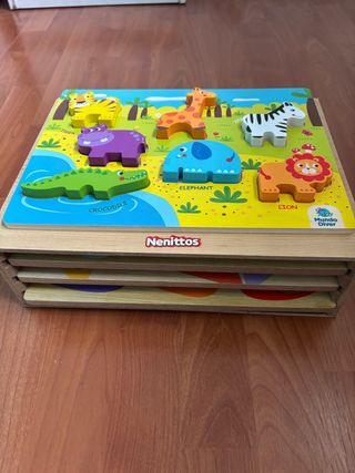 Puzzle madera animales Nenittos