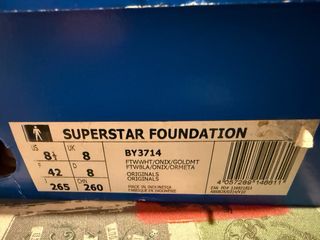 Adidas Superstar Foundation BY3714 Hombre 42