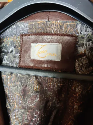 Chaquetón Piel y Ante Hombre Marrón