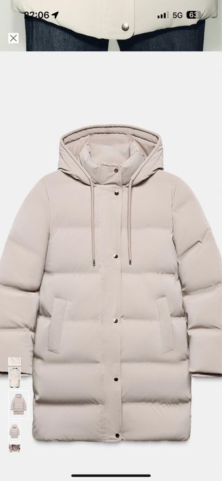 Anorak Zara Beige Talla S Nuevo con etiqueta