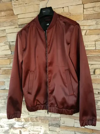 Cazadora Bomber H&M Roja Talla M