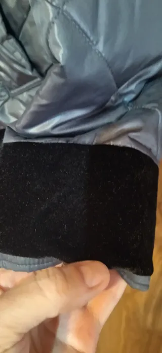 Cazadora acolchada mujer gris/negro