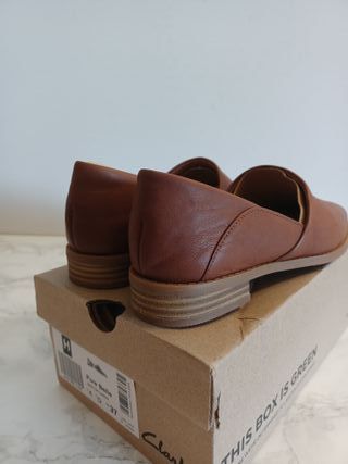 Mocasines Clarks Pure Belle Talla 37 Marrones